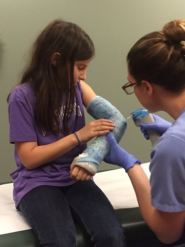 Take care of your child's cast with these tips.