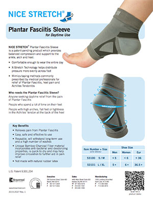 Nice Stretch Plantar Fasciitis Sleeve - Brownmed